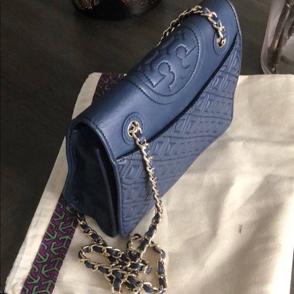 Navy Tory Burch Convertible Crossbody - Picture 2 of 3